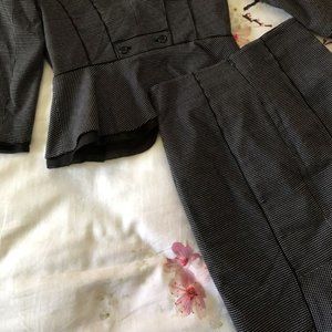 White House Black Market Polka Dot Skirt Suit